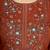 Embroidered silk kurta with pant & dupatta set for women