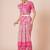 Pink woven design muga saree with blouse piece