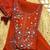 Embroidered silk kurta with pant & dupatta set for women