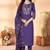 Embroidered silk kurta with pant & dupatta set for women