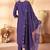 Embroidered silk kurta with pant & dupatta set for women