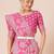Pink woven design muga saree with blouse piece