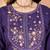 Embroidered silk kurta with pant & dupatta set for women