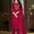 Embroidered silk kurta with pant & dupatta set for women