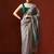 Grey woven design chanderi sarees with blouse piece