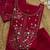 Embroidered silk kurta with pant & dupatta set for women