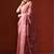 Pink woven design chanderi sarees with blouse piece