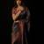 Black satin woven saree with blouse