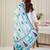 White printed pure cotton kurta trouser dupatta set