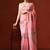 Pink woven design chanderi sarees with blouse piece