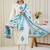 White printed pure cotton kurta trouser dupatta set