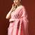 Pink woven design chanderi sarees with blouse piece
