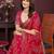 Pink bahdhani printed embroidered georgette saree with unstitched blouse