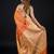 Mustard satin woven saree with blouse