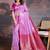 Pink woven design zari saree with blouse piece