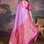 Pink woven design zari saree with blouse piece