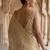 Beige katan silk woven saree with blouse