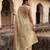 Beige katan silk woven saree with blouse
