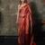 Pink satin woven saree with blouse