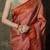 Pink satin woven saree with blouse