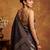 Grey katan silk woven saree with blouse