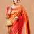 Orange ethnic motifs woven design kanjeevaram silk designer saree