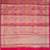 Red blended cotton woven saree with blouse