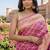 Pink chiffon woven saree with blouse