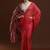 Red woven design muga sarees with blouse piece