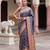 Navy-blue georgette woven saree with blouse