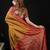 Mustard satin woven saree with blouse