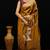 Mustard katan silk woven saree with blouse