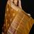 Mustard katan silk woven saree with blouse
