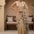 Beige-black tussar woven saree with blouse