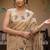 Beige-black tussar woven saree with blouse