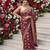 Maroon chiffon woven saree with blouse