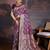 Purple woven design banarasi saree