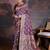 Purple woven design banarasi saree