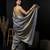 Grey satin woven saree with blouse