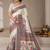 Cream printed tussar sarees with blouse piece