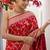 Red khadi woven saree with blouse