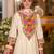 White embroidered silk blend kurta trouser dupatta set