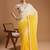 Yellow ombre sequinned pure georgette border saree with unstiched blouse