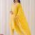 Mustard embroidered pure cotton kurta trouser dupatta set