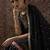 Black embroidered chinon kurta trouser dupatta set
