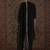 Black embroidered chinon kurta trouser dupatta set