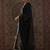 Black embroidered chinon kurta trouser dupatta set
