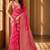 Pink woven design zari organza banarasi saree