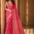 Pink woven design zari organza banarasi saree
