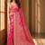 Pink woven design zari organza banarasi saree